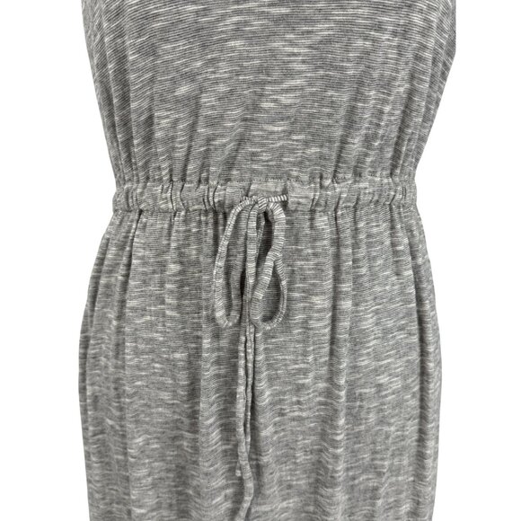 J.Crew Heather Gray Sleeveless Tie Waist Maxi Dress Casual Peppy Effortless Chic - Picture 5 of 16